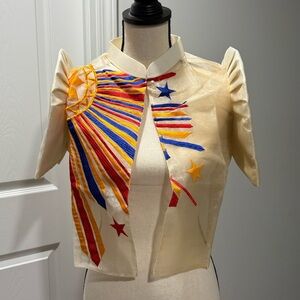 Filipiniana SINAG Flag Bolero Lady Barong Traditional NationalCostume embroidery